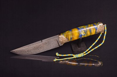 Авторський ексклюзивний ніж "З Україною в серці"  Н0496 фото