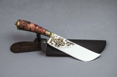 Нож узбекского типа "Пчак Тугри" авторский  Н00107 фото