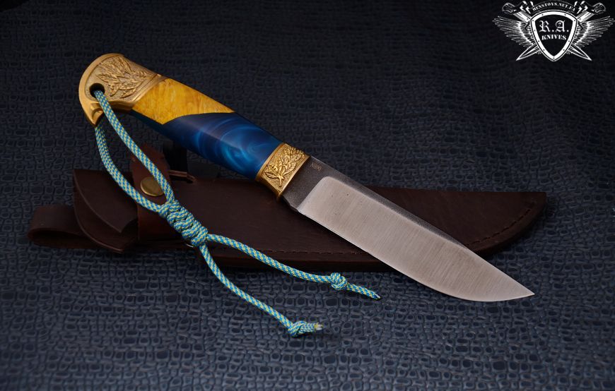 Нож ручной работы "Вольный" авторское литье, колос пшеницы Н0381 фото