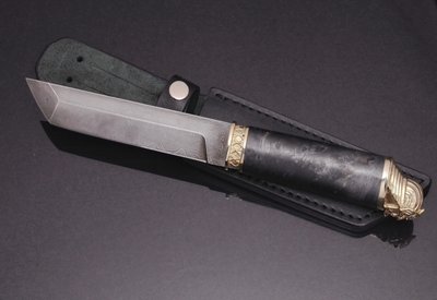 Нож ручной работы "Самурай танто" дамасск Н0423 фото