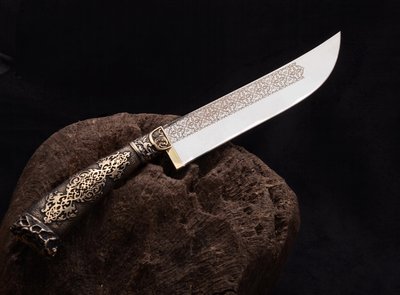 Нож "Пчак охотничий" литая рукоять, кухонный, авторский Н0444 фото