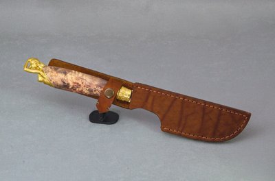 Вилка-нож для мангала "Соблазн" кап, латунь ПН0017 фото