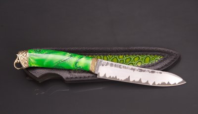 Нож авторский "Тропический" ламинат, акрил Н0539 фото