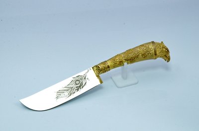 Нож "Пчак сокол" литая рукоять, кухонный, авторский Н0050 фото