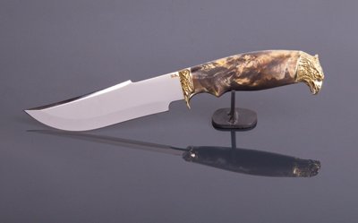 Нож ручной работы "Сокол в темном" гравировка по желанию Н0459 фото