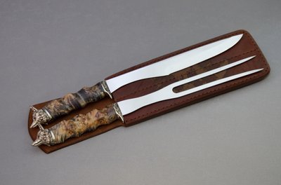 Набор вилка и нож для барбекю "Хитрые лисы" КН0017 фото
