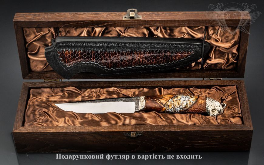Авторский нож "Зверь" сталь 95Х18, кап клена и полимер Н0964 фото