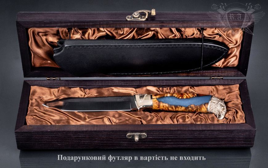 Ніж  авторський "Страж неба" N690, гібрид, лиття з дроном Н1020 фото