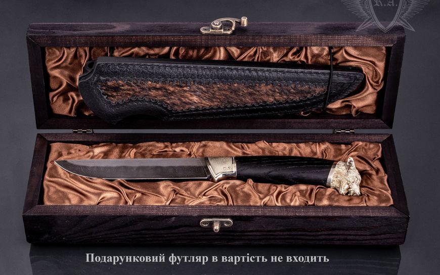 Ніж  авторський "Дамаський Вовк" Н1022 фото