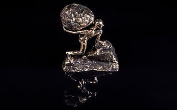 Скульптура з латуні &laquo;Сізіф&raquo; S0007 фото