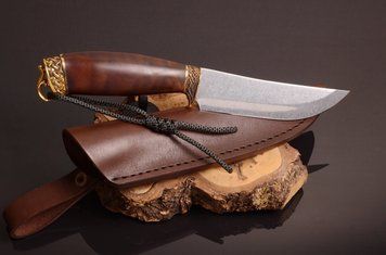 Нож ручной работы "Егерь 2" нержавеющая сталь Н0625 фото