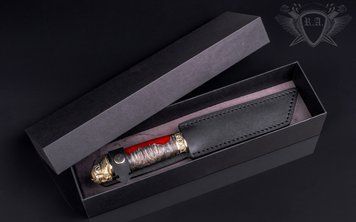 Подарочный футляр №7 для ножей дизайнерский картон, чорный Н0102 фото