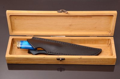 Подарунковий футляр №4 з дерева для ножів ручної роботи. Н0669 фото