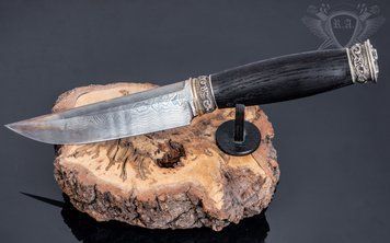 Ніж з дамаської сталі "Лісовий" класична модель Н1028 фото
