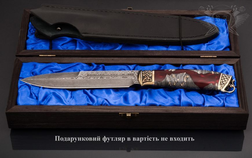 Ніж ручної роботи "Окопник 2" дамаська сталь, гібрид Н0537 фото