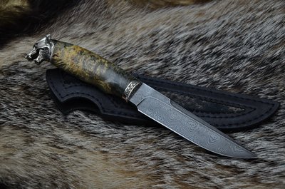 Нож ручной работы "Волк"  НД0017 фото