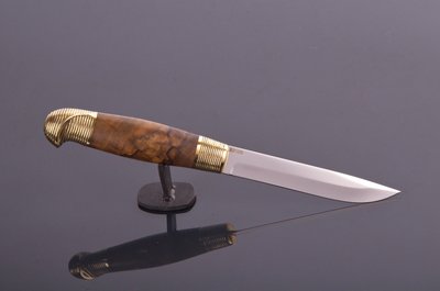 Нож ручной работы "Финка Пуукко" нержавеющая сталь Н0582 фото