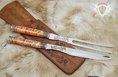 Набір вилка і ніж для барбекю "Хитриє лиси" КН0018 фото