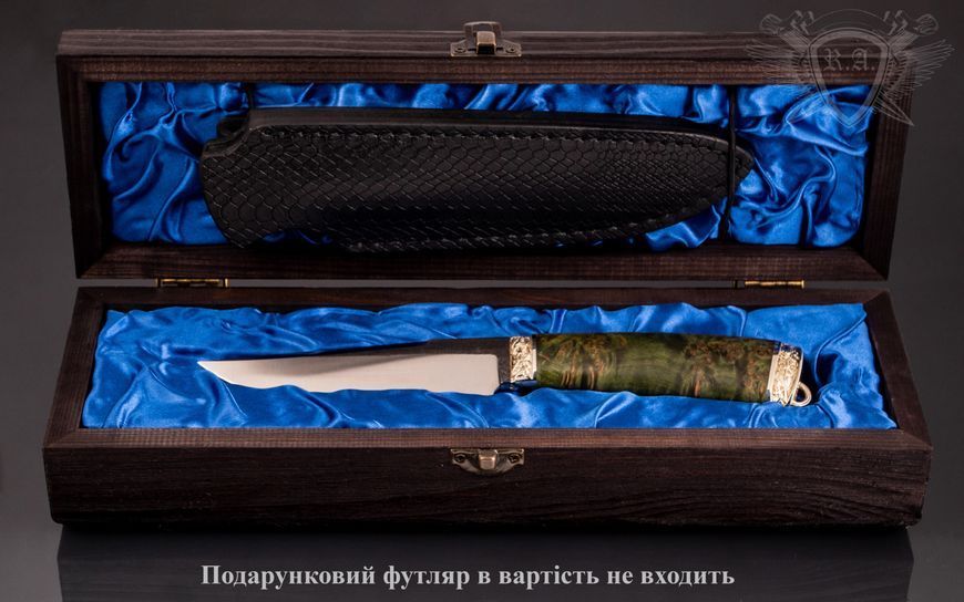 Авторский нож "Изумруд" сталь 95Х18, кап клена Н0965 фото