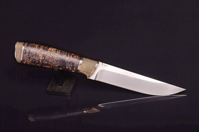 Нож авторский "Карелия" австрийская сталь, карельская береза Н0494 фото